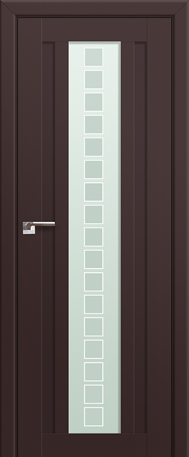 межкомнатные двери  Profil Doors 16U матирование Квадро тёмно-коричневые