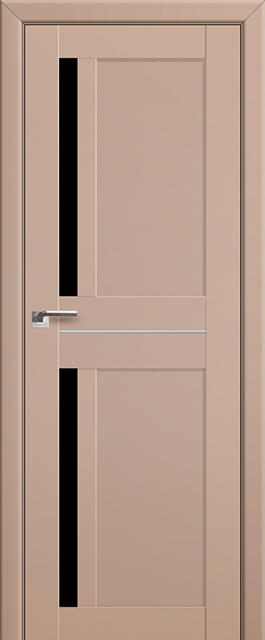 межкомнатные двери  Profil Doors 19U чёрный триплекс капучино сатинат
