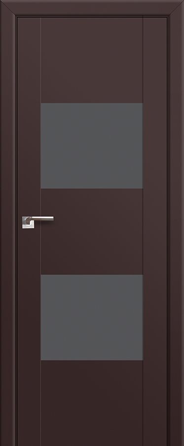 межкомнатные двери  Profil Doors 21U серебряный тёмно-коричневые