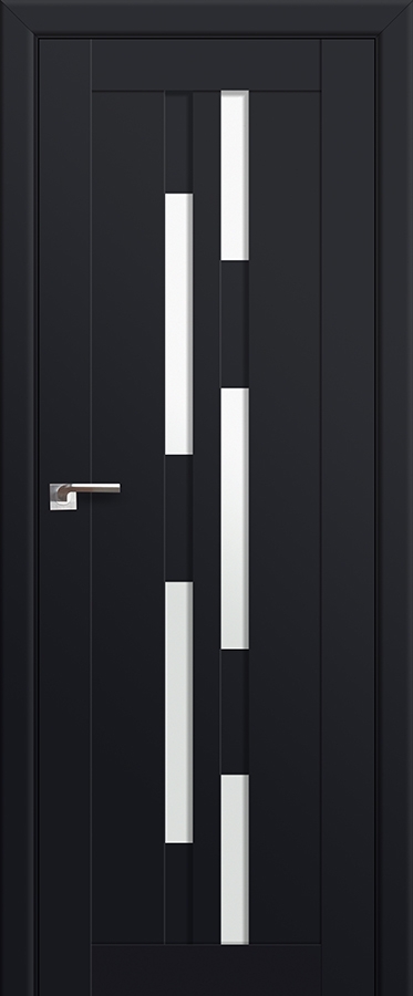 межкомнатные двери  Profil Doors 30U белый триплекс чёрный seidenmatt