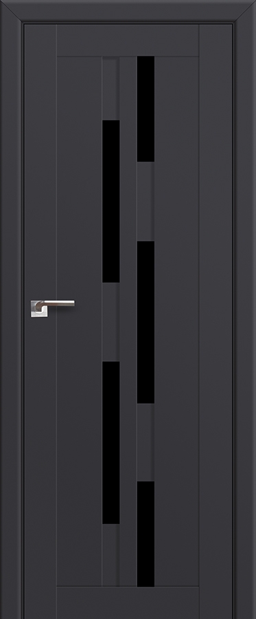 межкомнатные двери  Profil Doors 30U чёрный триплекс антрацит