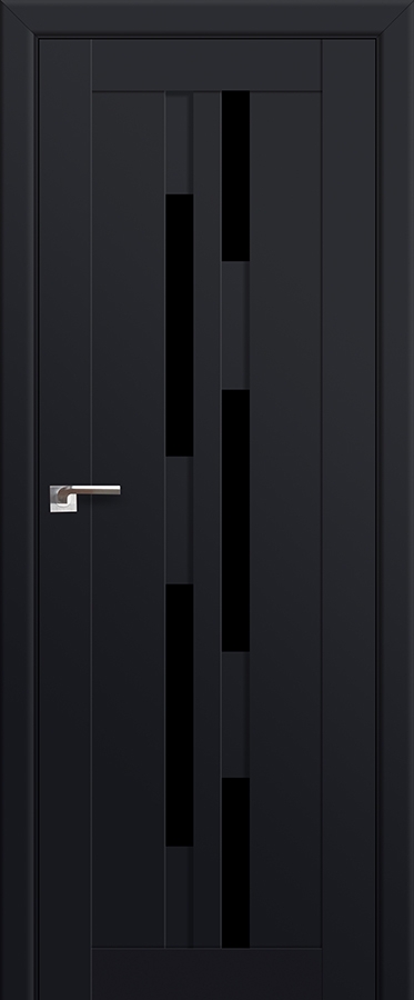 межкомнатные двери  Profil Doors 30U чёрный триплекс чёрный seidenmatt