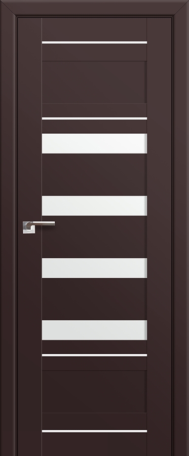 межкомнатные двери  Profil Doors 32U белый триплекс тёмно-коричневые
