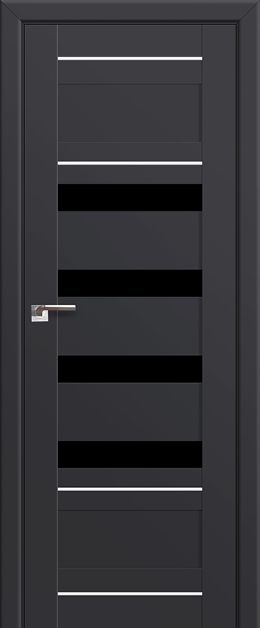 межкомнатные двери  Profil Doors 32U чёрный триплекс антрацит