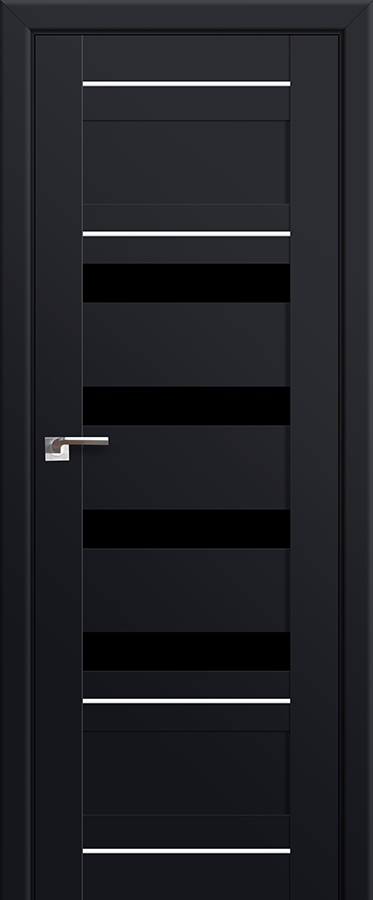 межкомнатные двери  Profil Doors 32U чёрный триплекс чёрный seidenmatt