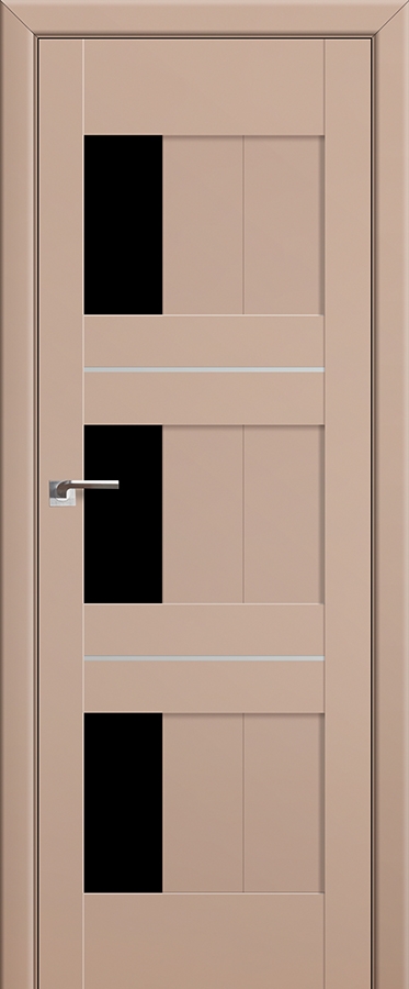 межкомнатные двери  Profil Doors 35U чёрный триплекс капучино сатинат