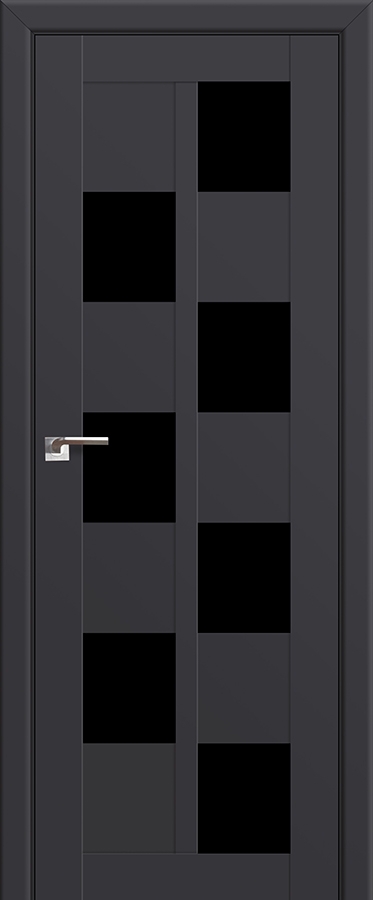 межкомнатные двери  Profil Doors 36U чёрный триплекс антрацит