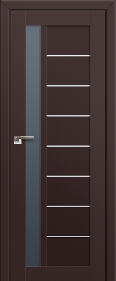 межкомнатные двери  Profil Doors 37U графит тёмно-коричневые