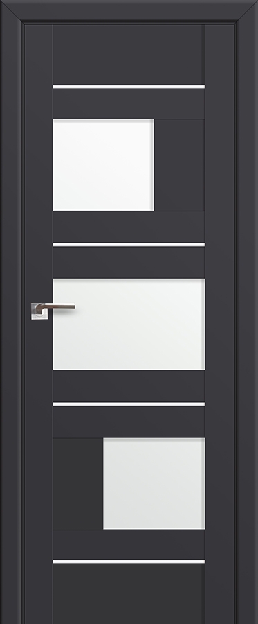 межкомнатные двери  Profil Doors 39U белый триплекс антрацит