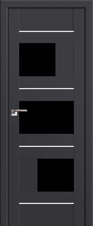 межкомнатные двери  Profil Doors 39U чёрный триплекс антрацит