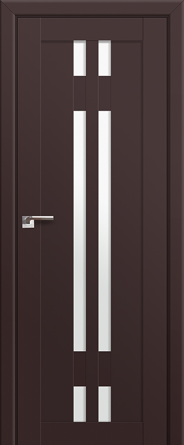 межкомнатные двери  Profil Doors 40U белый триплекс тёмно-коричневые