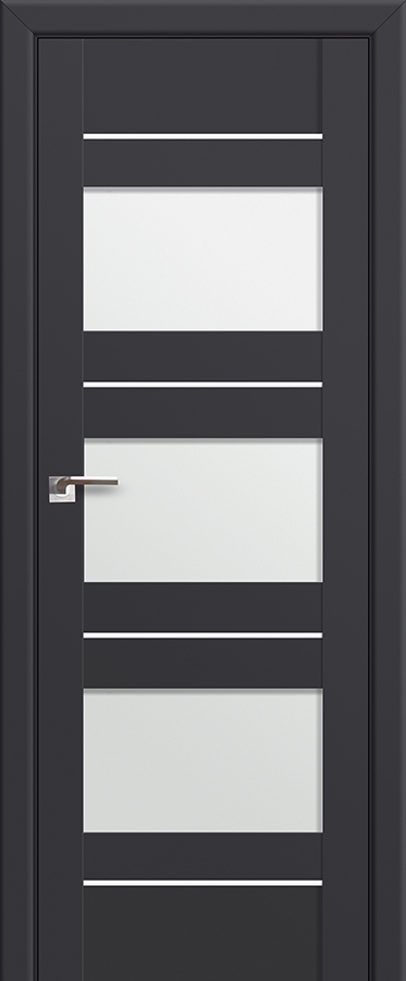 межкомнатные двери  Profil Doors 41U белый триплекс антрацит