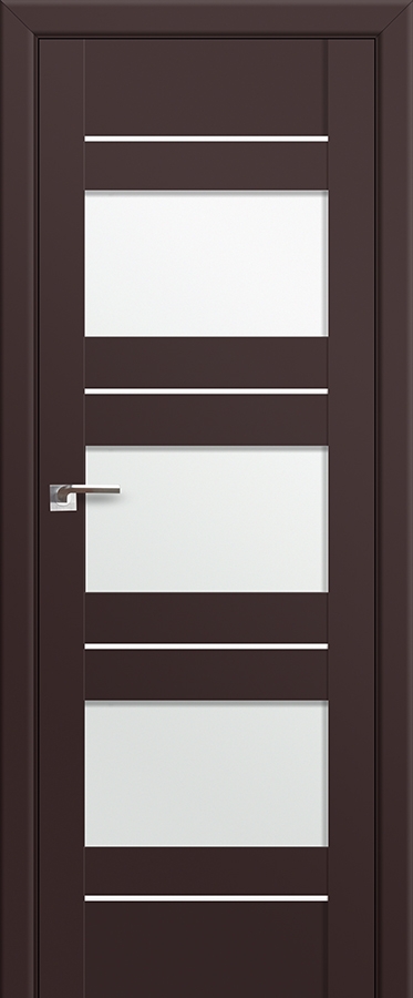 межкомнатные двери  Profil Doors 41U белый триплекс тёмно-коричневые