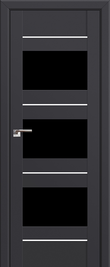 межкомнатные двери  Profil Doors 41U чёрный триплекс антрацит