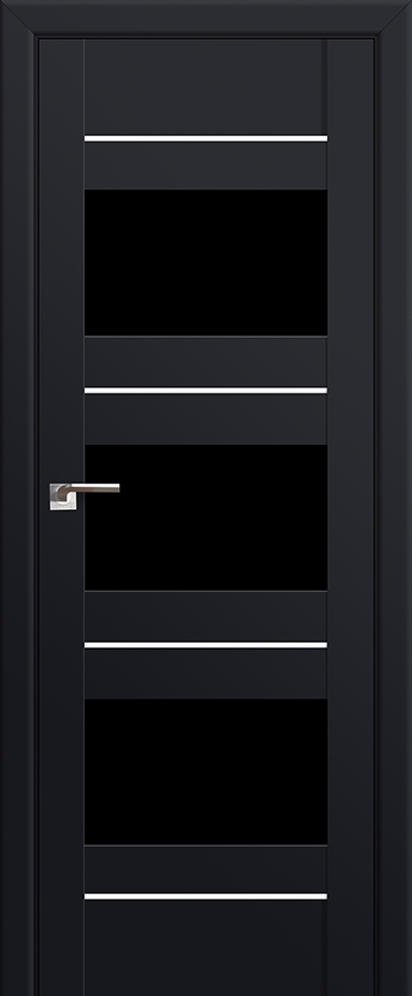 межкомнатные двери  Profil Doors 41U чёрный триплекс чёрный seidenmatt