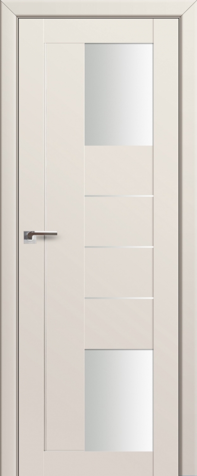 межкомнатные двери  Profil Doors 43U серебро белый триплекс магнолия
