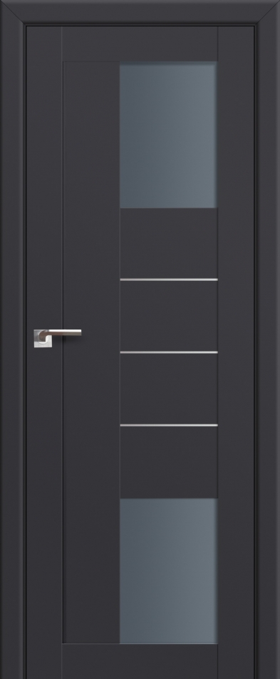 межкомнатные двери  Profil Doors 43U серебро графит антрацит