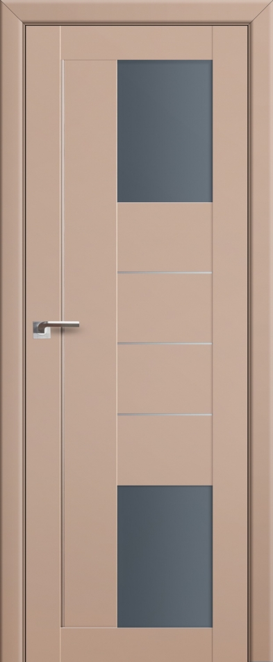 межкомнатные двери  Profil Doors 43U серебро графит капучино сатинат