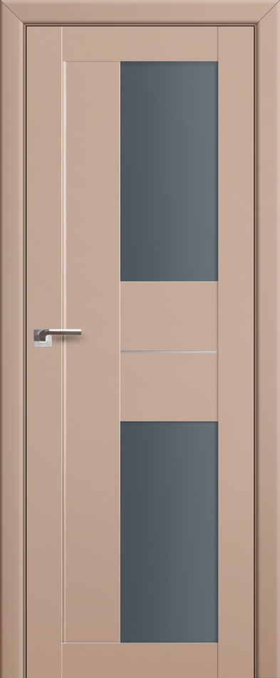 межкомнатные двери  Profil Doors 44U серебро графит капучино сатинат