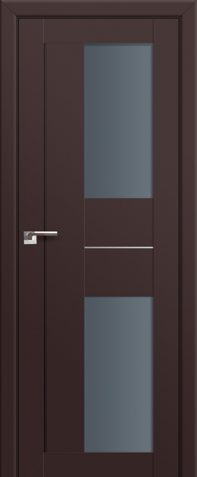межкомнатные двери  Profil Doors 44U серебро графит тёмно-коричневые