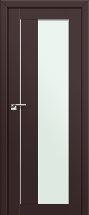межкомнатные двери  Profil Doors 47U серебро белый триплекс тёмно-коричневые
