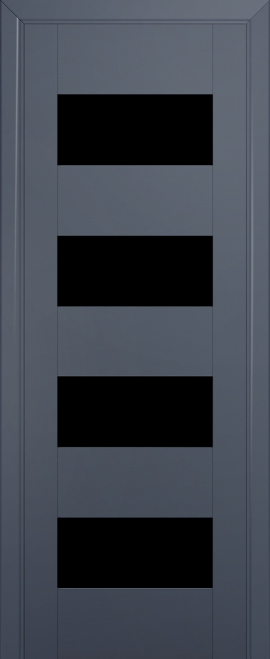 межкомнатные двери  Profil Doors 46U триплекс чёрный антрацит
