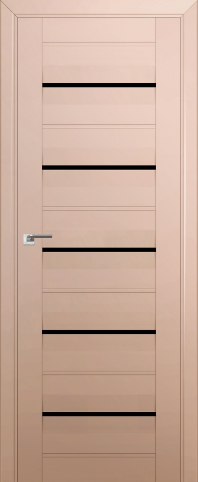 межкомнатные двери  Profil Doors 48U чёрный триплекс капучино сатинат