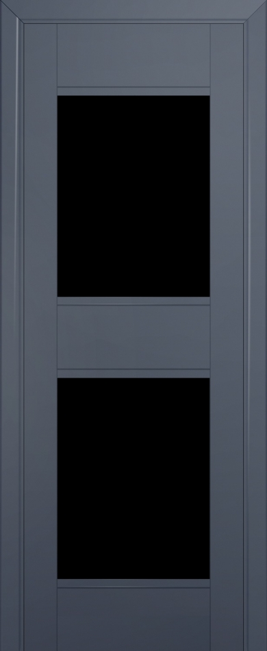 межкомнатные двери  Profil Doors 51U чёрный триплекс антрацит