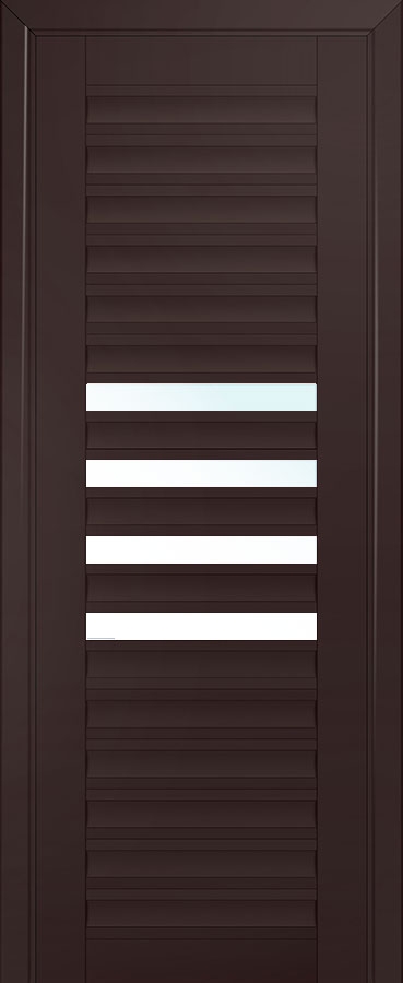 межкомнатные двери  Profil Doors 55U белый триплекс тёмно-коричневые