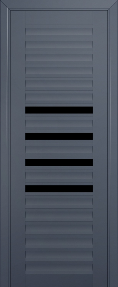 межкомнатные двери  Profil Doors 55U чёрный триплекс антрацит