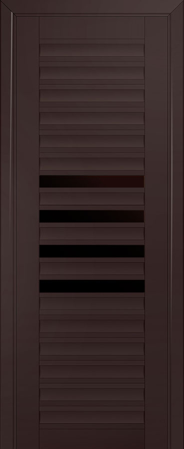 межкомнатные двери  Profil Doors 55U чёрный триплекс тёмно-коричневые