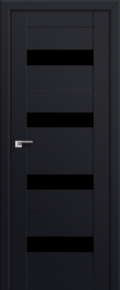 межкомнатные двери  Profil Doors 60U чёрный триплекс чёрный seidenmatt