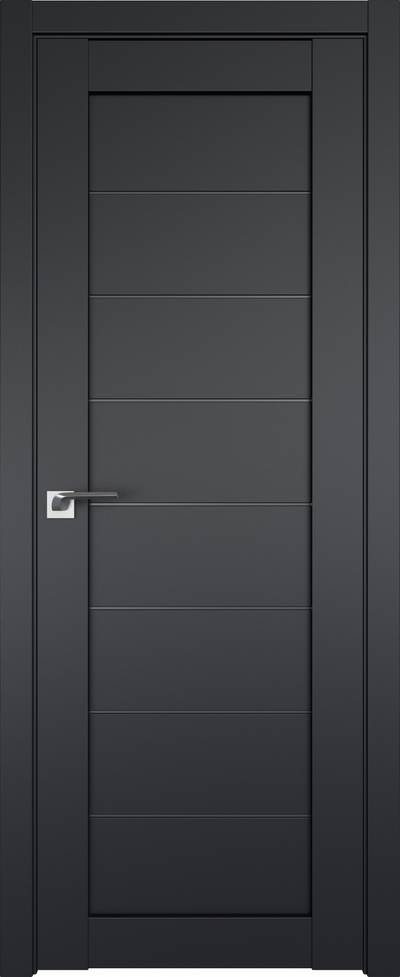 межкомнатные двери  Profil Doors 71U остекление чёрный seidenmatt