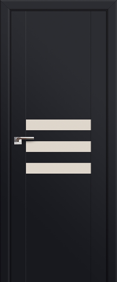 межкомнатные двери  Profil Doors 74U перламутровый чёрный seidenmatt