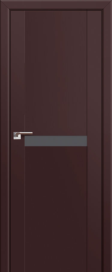 межкомнатные двери  Profil Doors 86U серебряный тёмно-коричневые