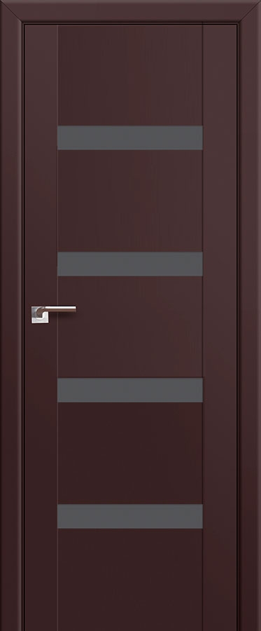 межкомнатные двери  Profil Doors 88U серебряный тёмно-коричневые