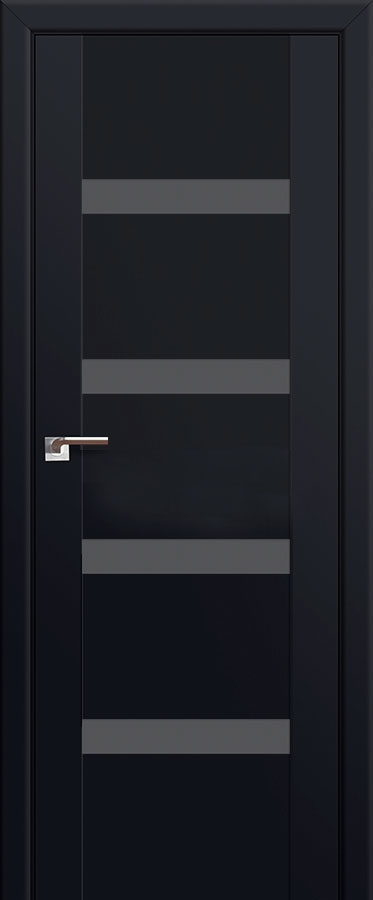 межкомнатные двери  Profil Doors 88U серебряный чёрный seidenmatt