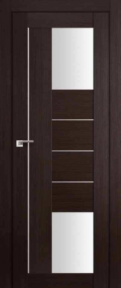 межкомнатные двери  Profil Doors 43X серебро белый триплекс венге мелинга