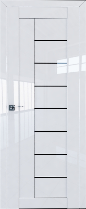 межкомнатные двери  Profil Doors 17L чёрный триплекс белый глянец