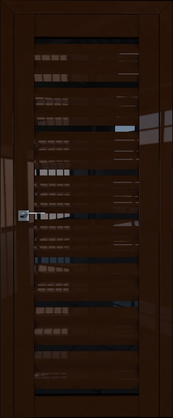 межкомнатные двери  Profil Doors 76L чёрный триплекс терра глянец