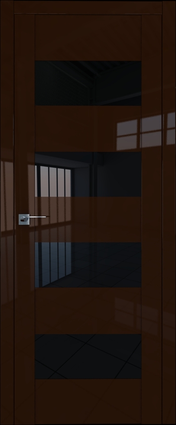 межкомнатные двери  Profil Doors 46L чёрный триплекс терра глянец
