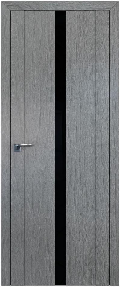 межкомнатные двери  Profil Doors 2.04XN чёрный грувд серый