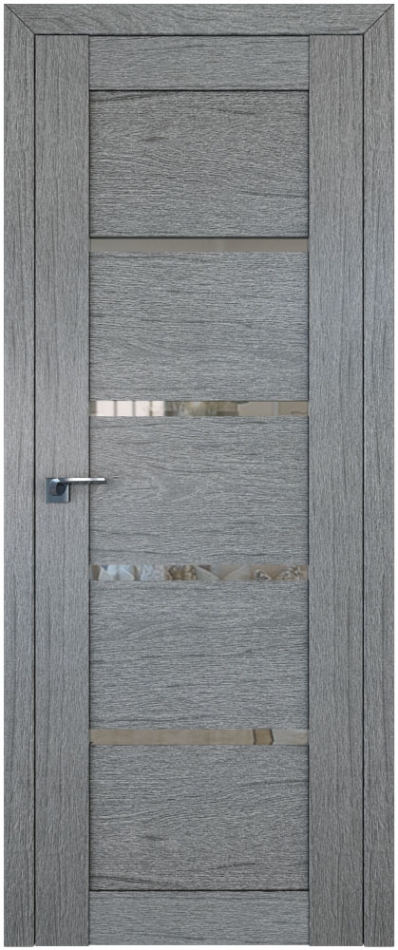 межкомнатные двери  Profil Doors 2.09XN прозрачное грувд серый