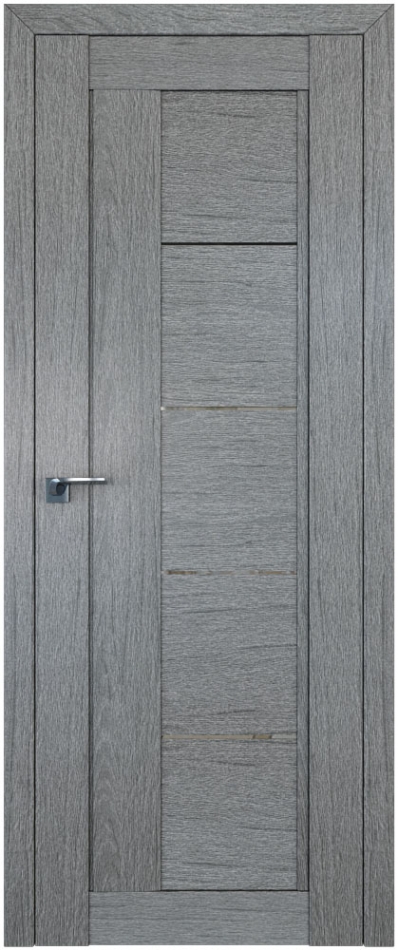 межкомнатные двери  Profil Doors 2.10XN прозрачное грувд серый