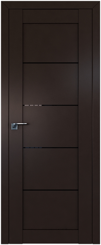 межкомнатные двери  Profil Doors 2.11U триплекс чёрный тёмно-коричневые