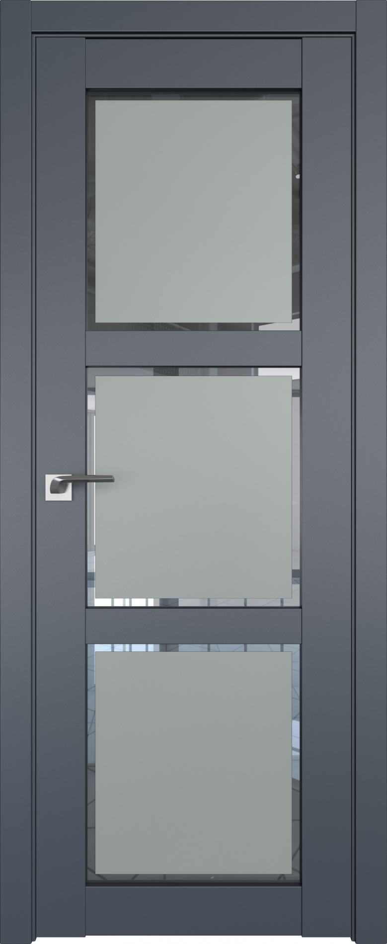 межкомнатные двери  Profil Doors 2.13U Square антрацит