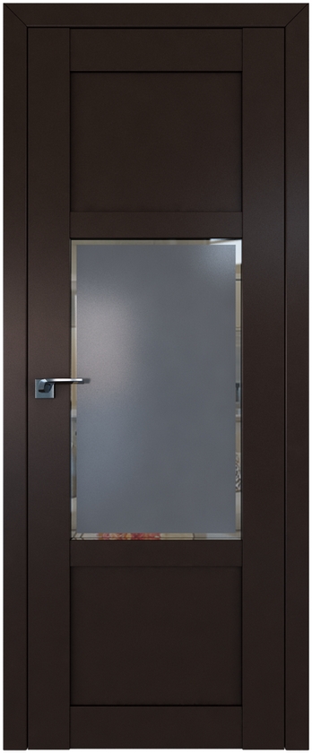 межкомнатные двери  Profil Doors 2.15U Square графит тёмно-коричневые