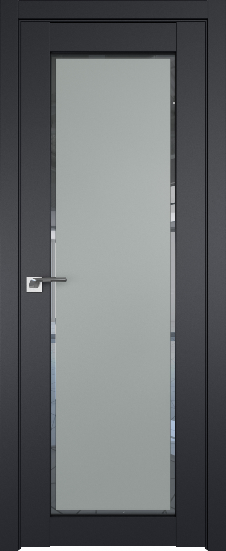 межкомнатные двери  Profil Doors 2.19U Square чёрный seidenmatt