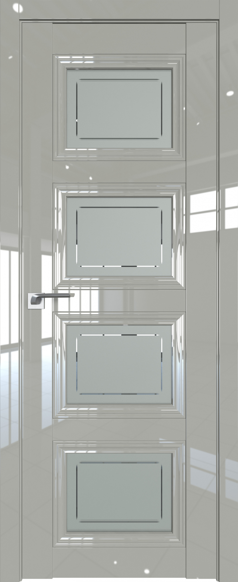 Profil Doors 2.107L гравировка 4 галька глянец