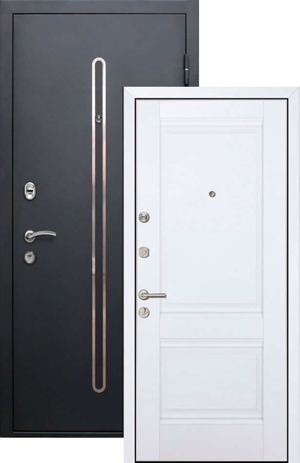 стальные двери  Profil Doors Легран Волкодав М57 Кёльн 2 серый металлик/1U аляска